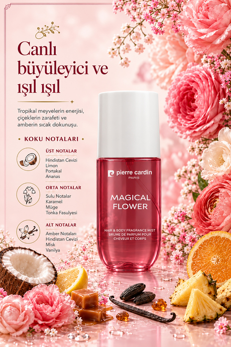 Pierre Cardin Saç ve Vücut Mist - 110 ml - Magical Flower (Hair & Body Mist)