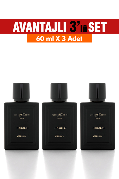 3'Lü Set Alberto Taccini  Hyperion Erkek Parfümü 60 ml