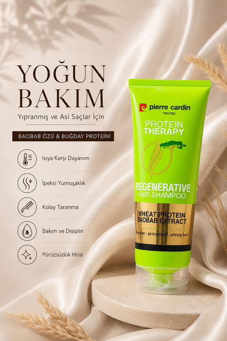 Pierre Cardin Protein Therapy Baobab Özlü Buğday Proteinli Canlandırıcı Saç Bakım Şampuanı 250 ml
