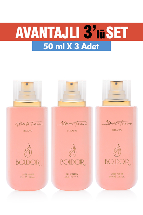 3'Lü Set Alberto Taccini  Boudoir Kadın Parfüm 50 ml