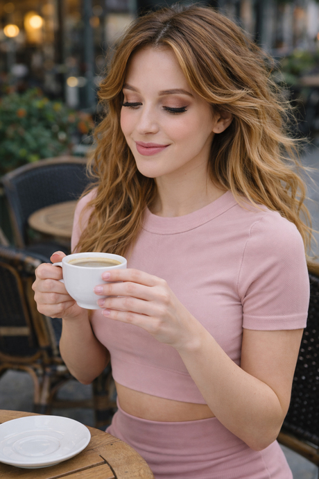 DoReMi Seamless Fitilli Spor Crop Tişört