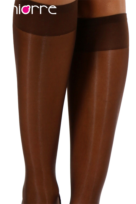 Miorre Likralı Parlak Tekli Dizaltı Çorap 15 Denye