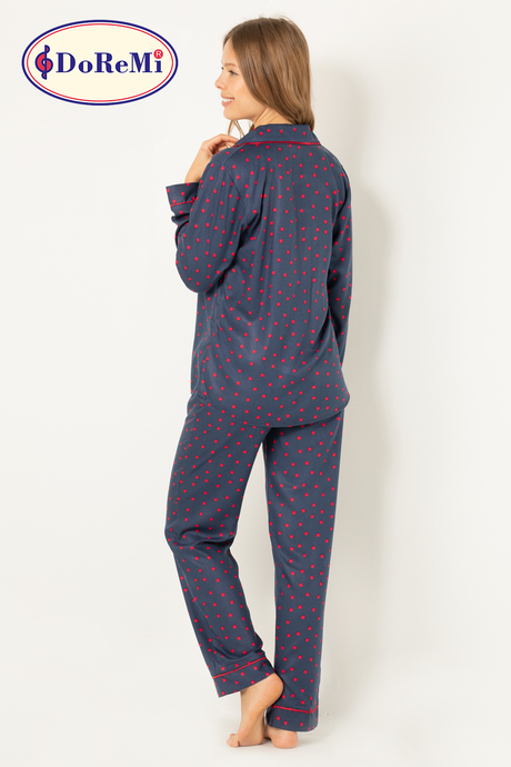 DoReMi Doğal Viskon Soft Yumuşak Düğmeli Pijama Takımı