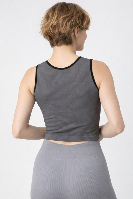 Gigotto Seamless Ripli Crop Tişört