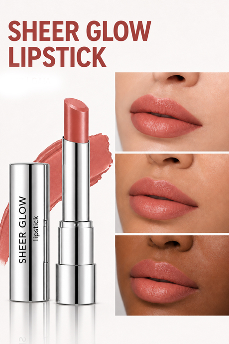 Pierre Cardin Sheer Glow Lipstick - Parlak Bitişli Nemlendirici Ruj - Peach - 004