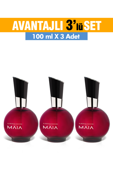3'Lü Set Alberto Taccini  MAIA Kadın Parfümü -100 ml