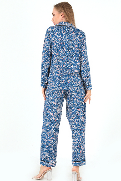 DoReMi Papatya Desenli Uzun Kollu Kadın Pijama Takım