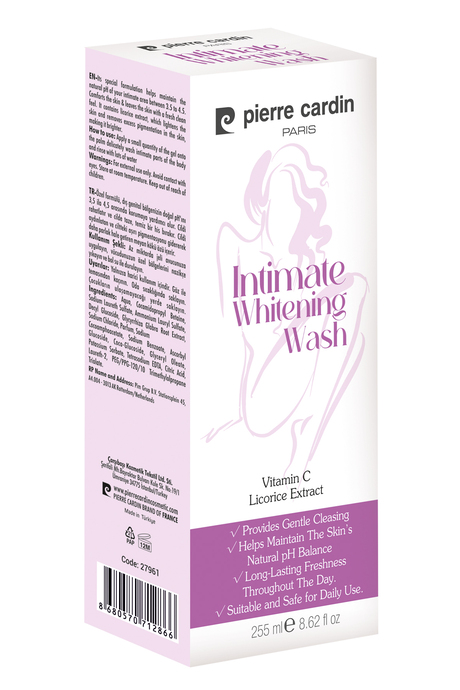 Pierre Cardin Intimate Whitening Wash with Licorice Extract-Meyan Kökü Özlü Beyazlatıcı Genital Bölge Temizleme Sıvısı-255 ml