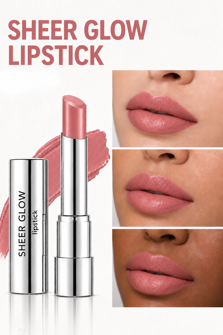 Pierre Cardin Sheer Glow Lipstick - Parlak Bitişli Nemlendirici Ruj - Encourage Kiss - 018