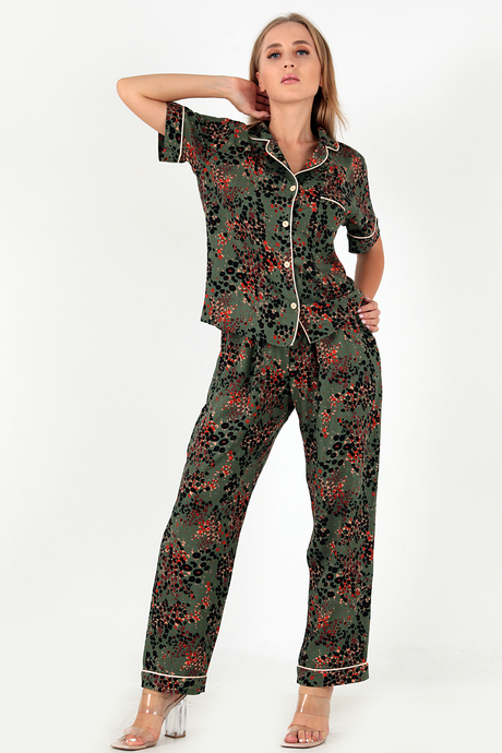 DoReMi Desenli Kısa Kollu Kadın Pijama Takım