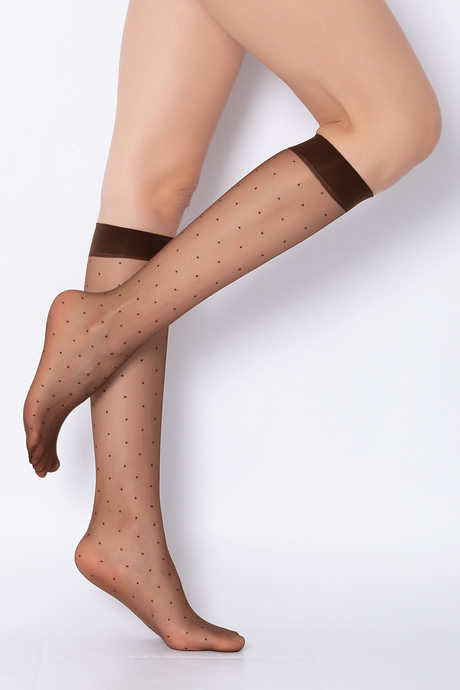 DoReMi Lunetta Desenli Dizaltı Çorap 15 Denye