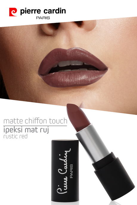 Pierre Cardin Matte Chiffon Touch Lipstick - Rustic Red -186