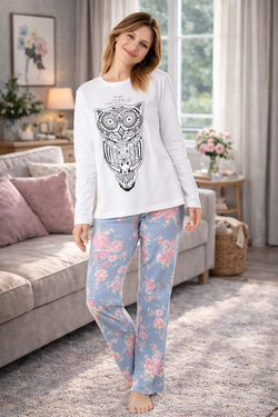 Miorre Çiçekli Kadın Pijama Takımı