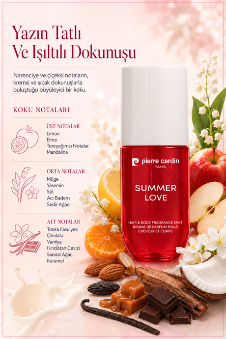 Pierre Cardin Saç ve Vücut Mist - 110 ml - Summer Love (Hair & Body Mist)