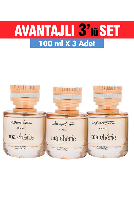 3'lü Set Alberto Taccini Ma Chérie Kadın Parfümü - 100 ml