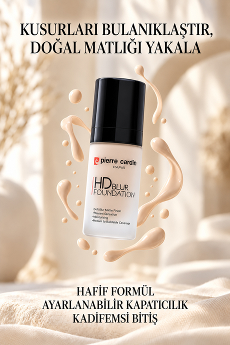 Pierre Cardin Hd Blur Pürüzsüz Görünüm Veren Mat Fondöten - Fair - 30ML