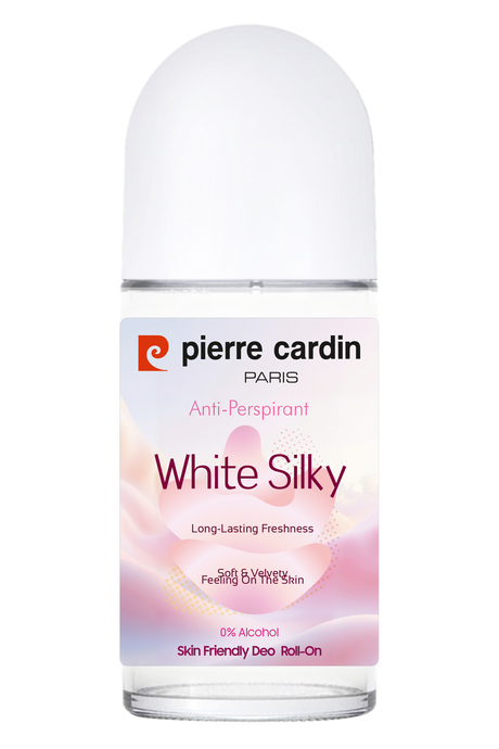 Pierre Cardin Roll-on Kadın Deodorant Ter Kokusu Önleyici Leke Bırakmayan 48 Saat Anti-perspirant Koruma – White Silky Beyaz İpeksi 50 ml