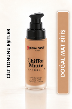 Pierre Cardin Chiffon Touch Mat Görünüm Veren Fondöten - 606- Beige