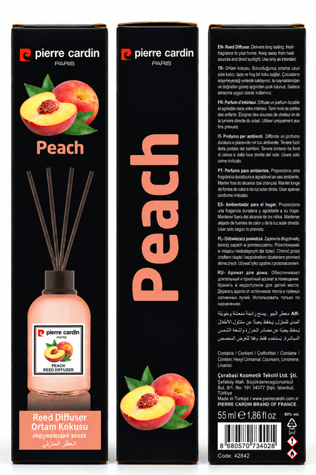 Pierre Cardin Reed Diffuser 55 ml - Peach - Oda Kokusu