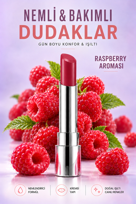 Pierre Cardin Sheer Glow Lipstick - Parlak Bitişli Nemlendirici Ruj - Sugar Pop- 023