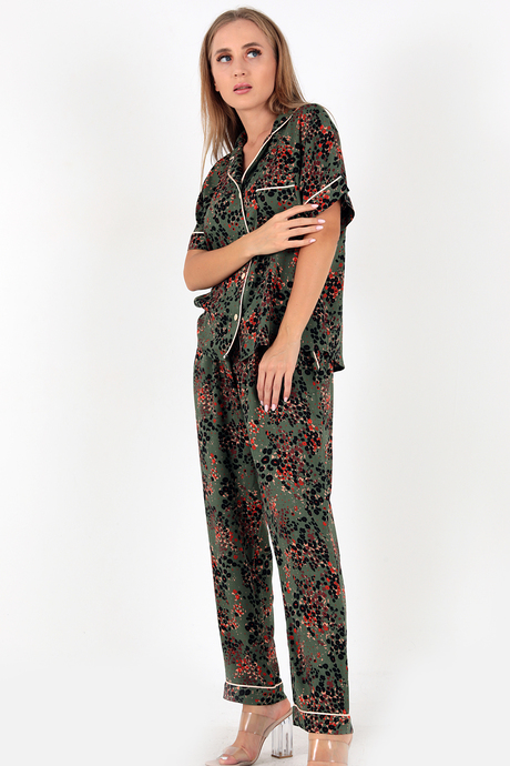 DoReMi Desenli Kısa Kollu Kadın Pijama Takım