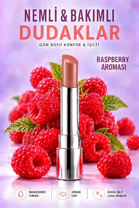 Pierre Cardin Sheer Glow Lipstick - Parlak Bitişli Nemlendirici Ruj - Mauve Bloom - 011