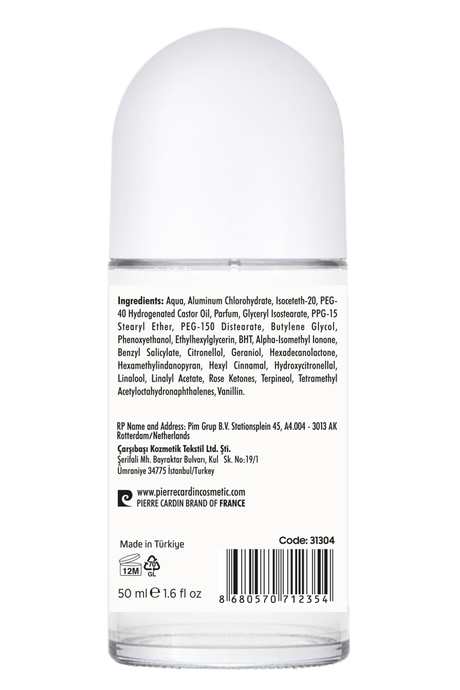 Pierre Cardin Roll-on Kadın Deodorant Ter Kokusu Önleyici Leke Bırakmayan 48 Saat Anti-perspirant Koruma – Soft Breeze Yumuşak Esinti 50 ml