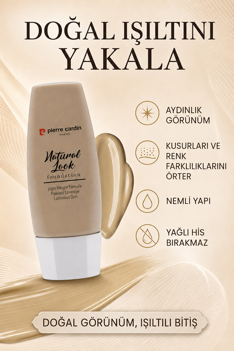 Pierre Cardin Natural Look Doğal Görünüm Veren Fondöten - Fair