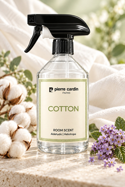 Pierre Cardin Room & Laundry Scent Spray Cotton 500 ml - Yumuşak & Doğan Pamuk Kokusu Oda ve Çamaşır Kokusu Spreyi