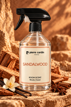Pierre Cardin Room & Laundry Scent Spray Sandalwood 500 ml - Odunsu & Dinlendirici Oda ve Çamaşır Kokusu Spreyi