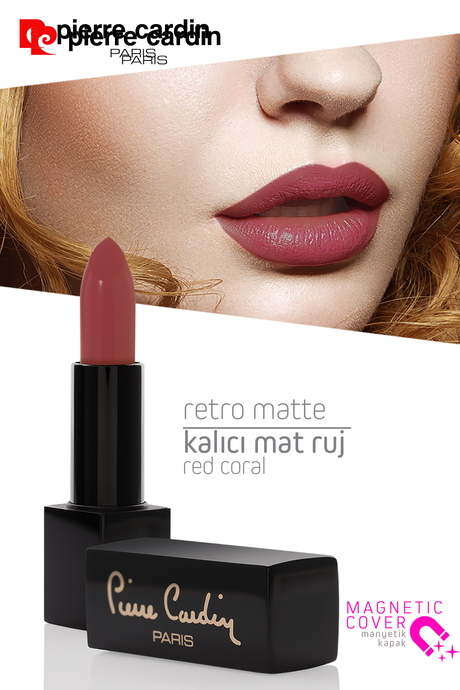 Pierre Cardin Retro Matte Lipstick -Red Coral - 149