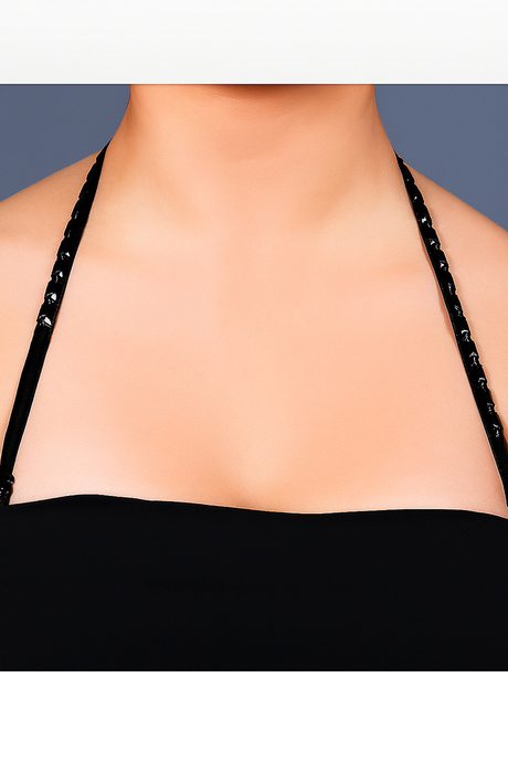 Miorre Siyah Taşlı Sütyen Askısı