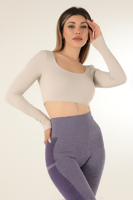 DoReMi Seamless Straplez Uzun Kollu Fitilli Büstiyer