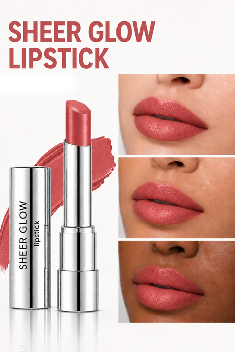 Pierre Cardin Sheer Glow Lipstick - Parlak Bitişli Nemlendirici Ruj - Petal Blush - 009