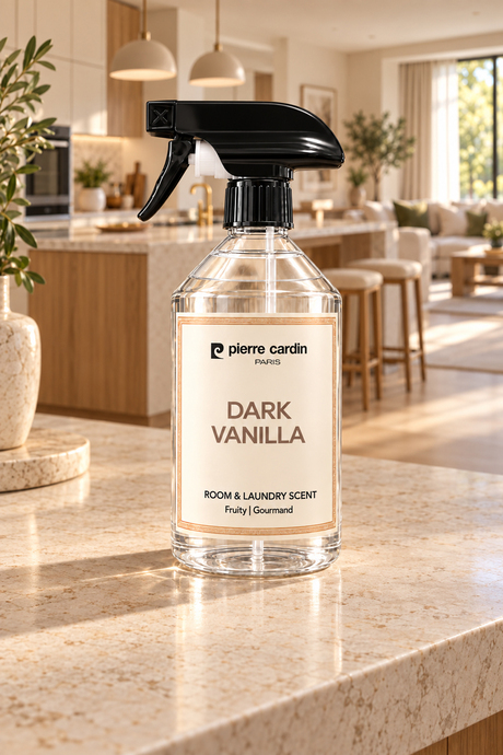 Pierre Cardin Room & Laundry Scent Spray Dark Vanilla 500 ml - Sıcak & Tatlı Vanilya Oda ve Çamaşır Kokusu Spreyi