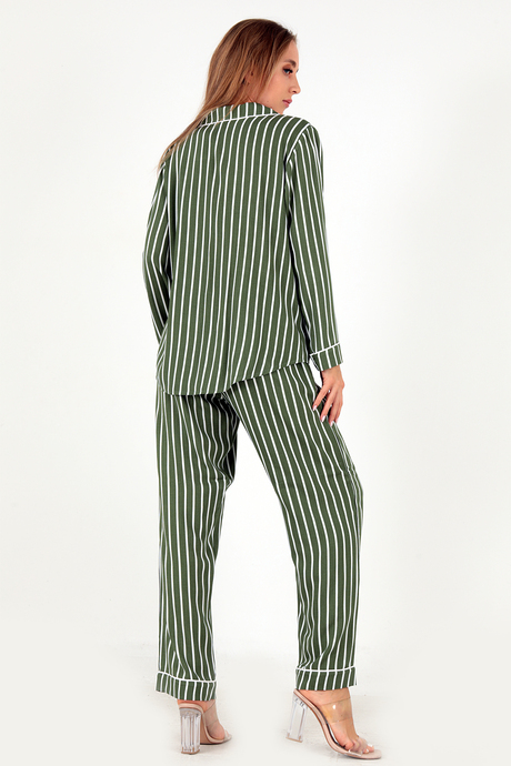 DoReMi Stripes Uzun Kollu Kadın Pijama Takım