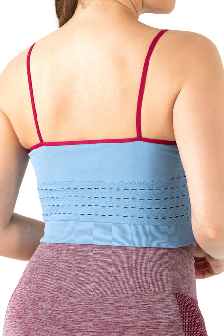 Gigotto Seamless Dikişsiz Dantel Detaylı Blue Büstiyer