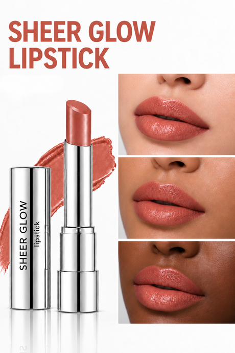 Pierre Cardin Sheer Glow Lipstick - Parlak Bitişli Nemlendirici Ruj - Mauve Bloom - 011