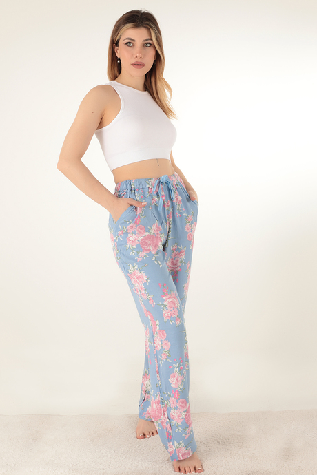 Miorre Çiçek Desenli Kadın Pijama Altı