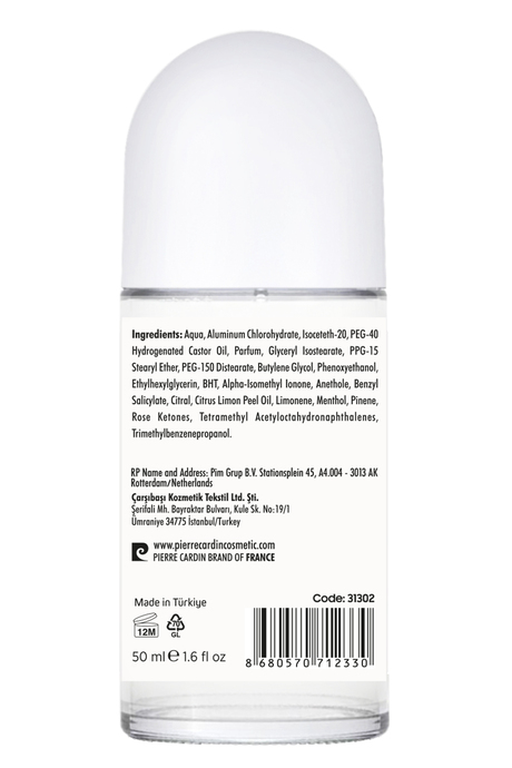 Pierre Cardin Roll-on Kadın Deodorant Ter Kokusu Önleyici Leke Bırakmayan 48 Saat Anti-perspirant Koruma – Pure Aura Saf Aura 50 ml