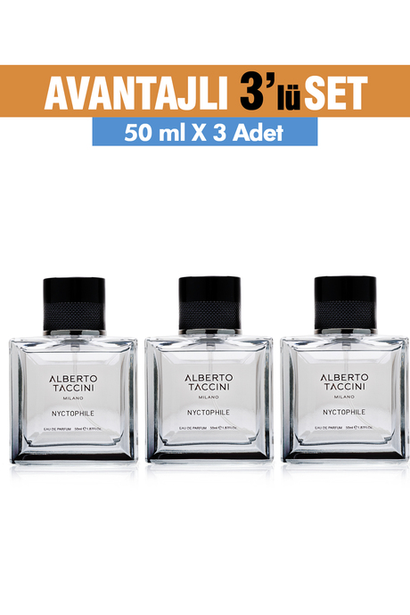 3'Lü Set Alberto Taccini  Nyctophile Erkek Parfüm 50 ml