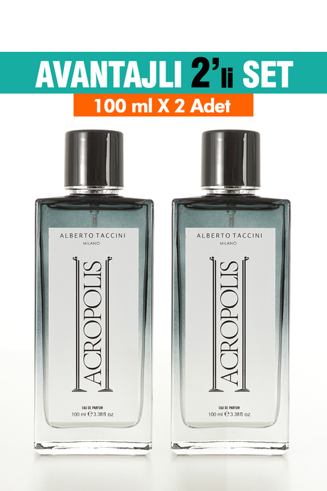 2'Li Set Alberto Taccini ACROPOLIS Erkek Parfümü - 100 ml