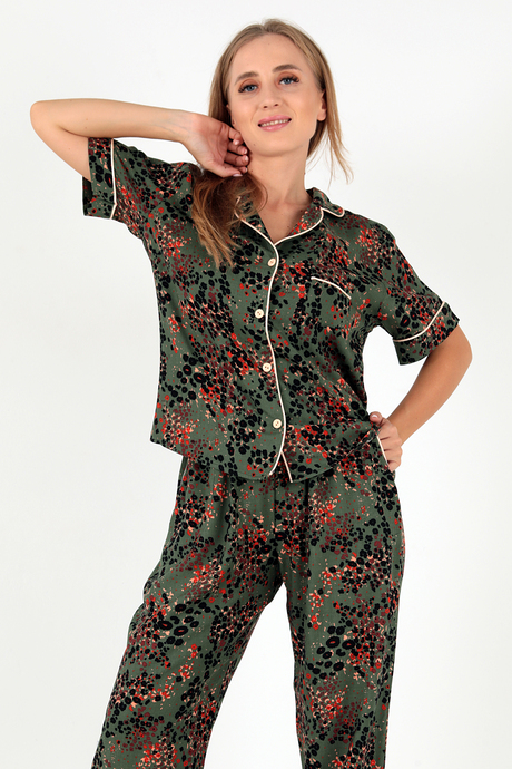 DoReMi Desenli Kısa Kollu Kadın Pijama Takım