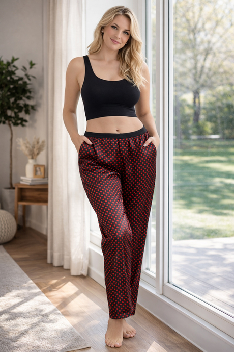 Miorre Puantiyeli Saten Pijama Altı