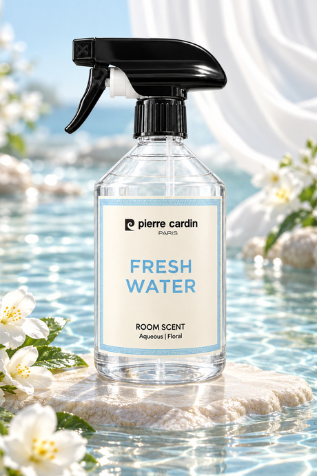 Pierre Cardin Room & Laundry Scent Spray Fresh Water 500 ml - Ferah & Temiz Koku Oda ve Çamaşır Kokusu Spreyi