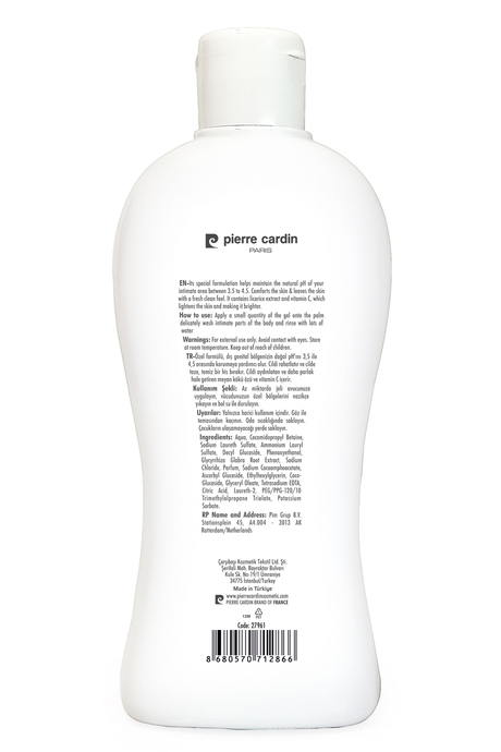 Pierre Cardin Intimate Whitening Wash with Licorice Extract-Meyan Kökü Özlü Beyazlatıcı Genital Bölge Temizleme Sıvısı-255 ml