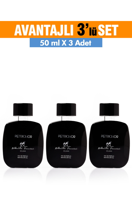 3'Lü Set Alberto Taccini  Petrichor Kadın Parfüm 50 ml