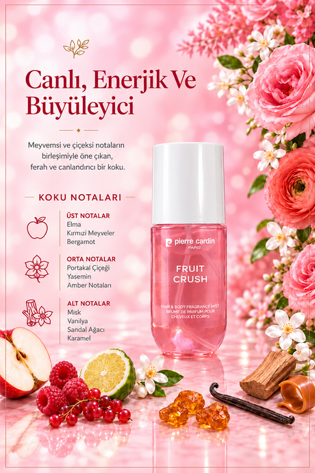 Pierre Cardin Saç ve Vücut Mist - 110 ml - Fruit Crush (Hair & Body Mist)