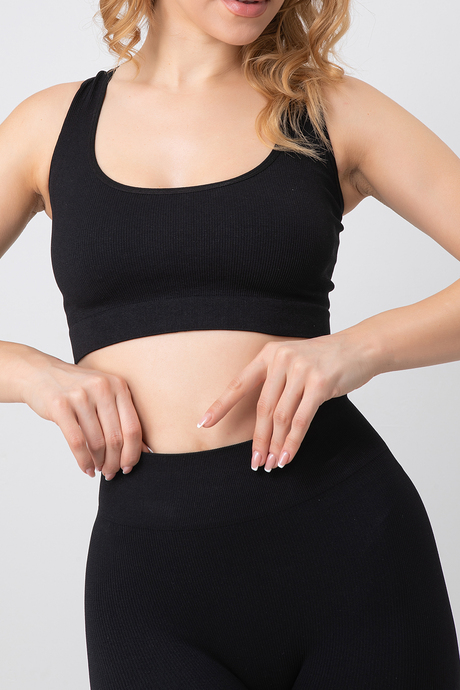 DoReMi Seamless Fitilli Çapraz Kalın Askılı Spor Sütyen