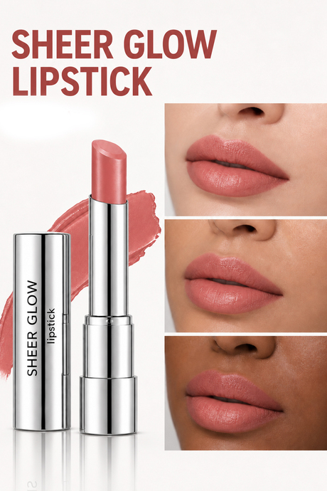 Pierre Cardin Sheer Glow Lipstick - Parlak Bitişli Nemlendirici Ruj - For you - 002